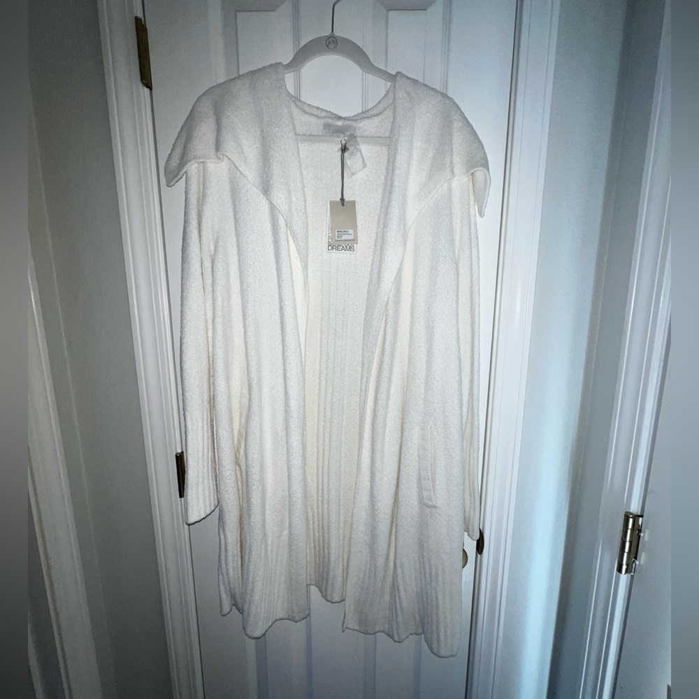 Barefoot Dreams Cozy Chic Lite Textured Shawl Cardigan 1X sea Salt New With Tags